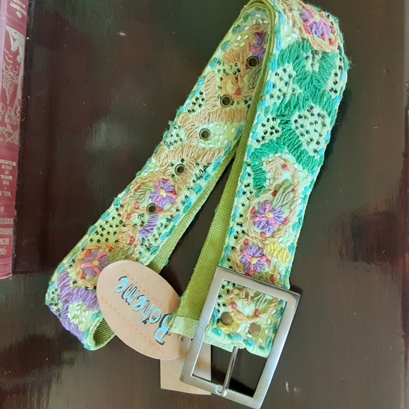 Boheme Accessories - BOHEME Earth Friendly Paisley Patchwork Belt